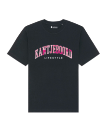 Kantjeboord 'Lifestyle University' Heavyweight Oversized T-Shirt - Black/Blossom Elite