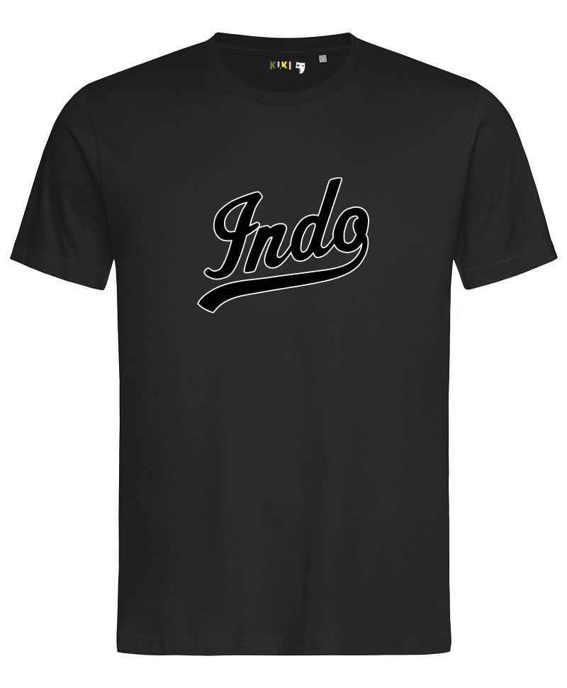 Indo Script Outline Regular Fit T-shirt (Black)