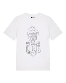 MrMonk Nirwana Medium Fit T-shirt (White/Black)