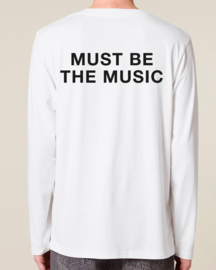 Kantjeboord Lifestyle 'Must Be The Music' Medium Fit Long Sleeve T-shirt - White/Black
