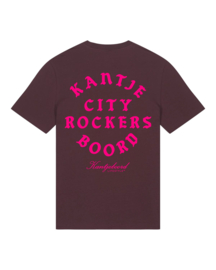 Kantjeboord City Rockers T-shirt (Magenta/Red Brown)