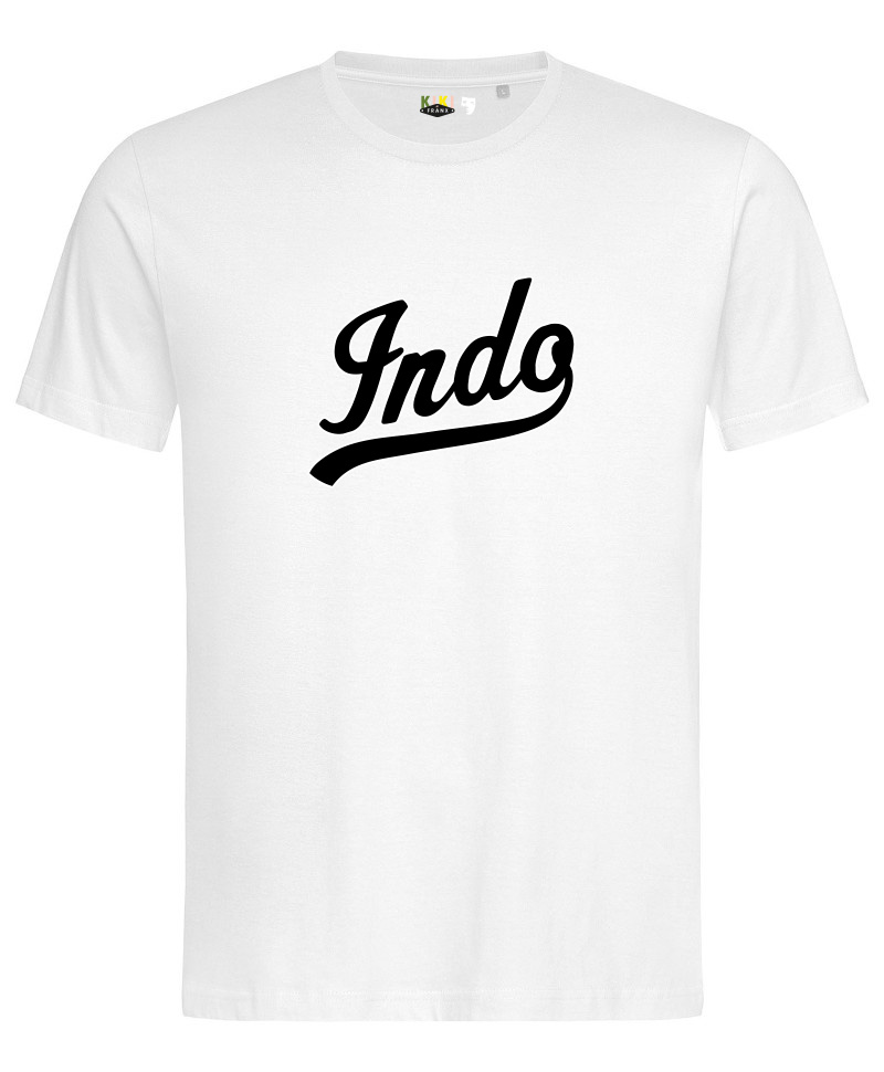 Indo Script Outline Regular Fit T-shirt (White)