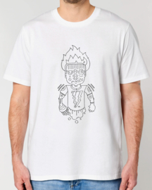 MrMonk Nirwana Medium Fit T-shirt (White/Black)
