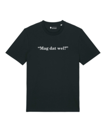 "Mag dat wel?" Medium Fit T-shirt (White/Black)