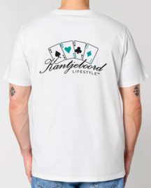 Kantjeboord Lifestyle ‘High Roller Club’ Medium Fit T-Shirt - White/Royal Teal