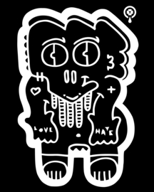 MrMonk Mogy Medium Fit T-shirt (White/Black)
