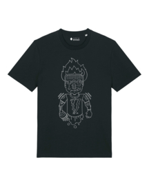MrMonk Nirwana Medium Fit T-shirt (White/Black)