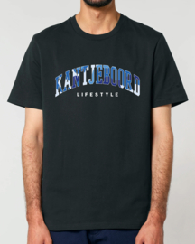 Kantjeboord 'Lifestyle University' Medium Fit T-Shirt - Black/Azur Elite