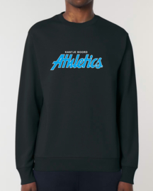 Kantjeboord 'Athletics' Medium Fit Sweatshirt - Black/Cyan Shock