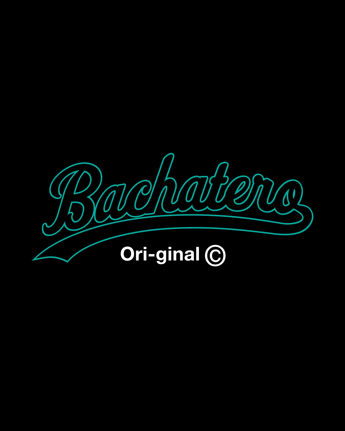 Bachatero Medium Fit T-shirt (Turqoise/White/Black)
