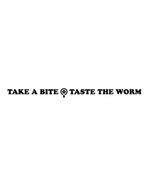 Take A Bite Taste The Worm Long Sleeve T-shirt (White)