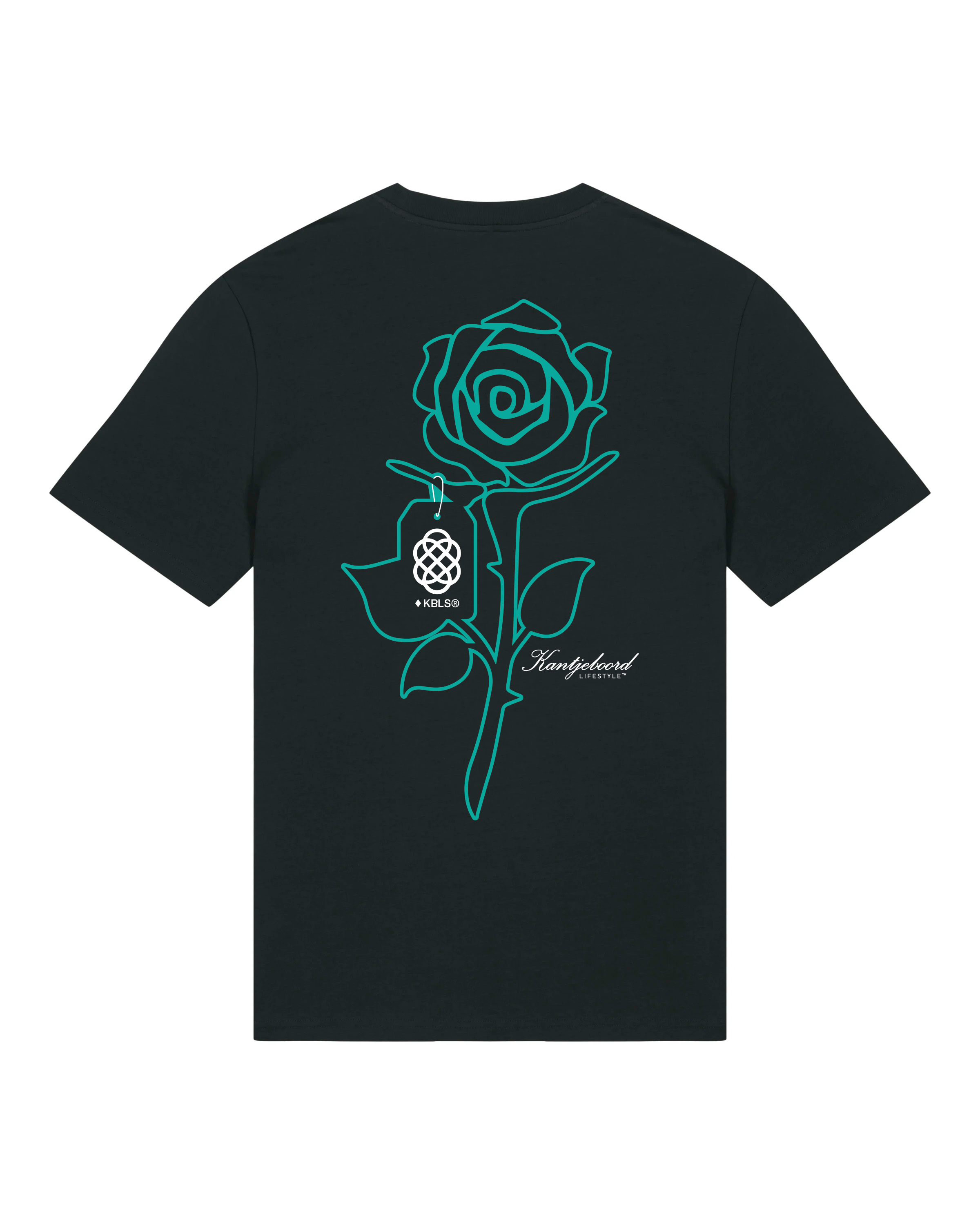 Bachatera Medium Fit T-shirt (Turqoise/White/Black)