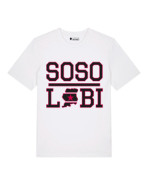 Kantjeboord Lifestyle 'So So Lobi' Medium Fit T-Shirt - White/Back/Vibrant Magenta
