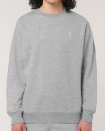 Shine On Medium Fit Sweatshirt (White/Heather Grey)