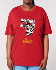 Kantjeboord Lifestyle ‘Zebra Mask’ Medium Fit T-Shirt - Red/Yellow Accent