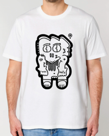 MrMonk Mogy Medium Fit T-shirt (White/Black)