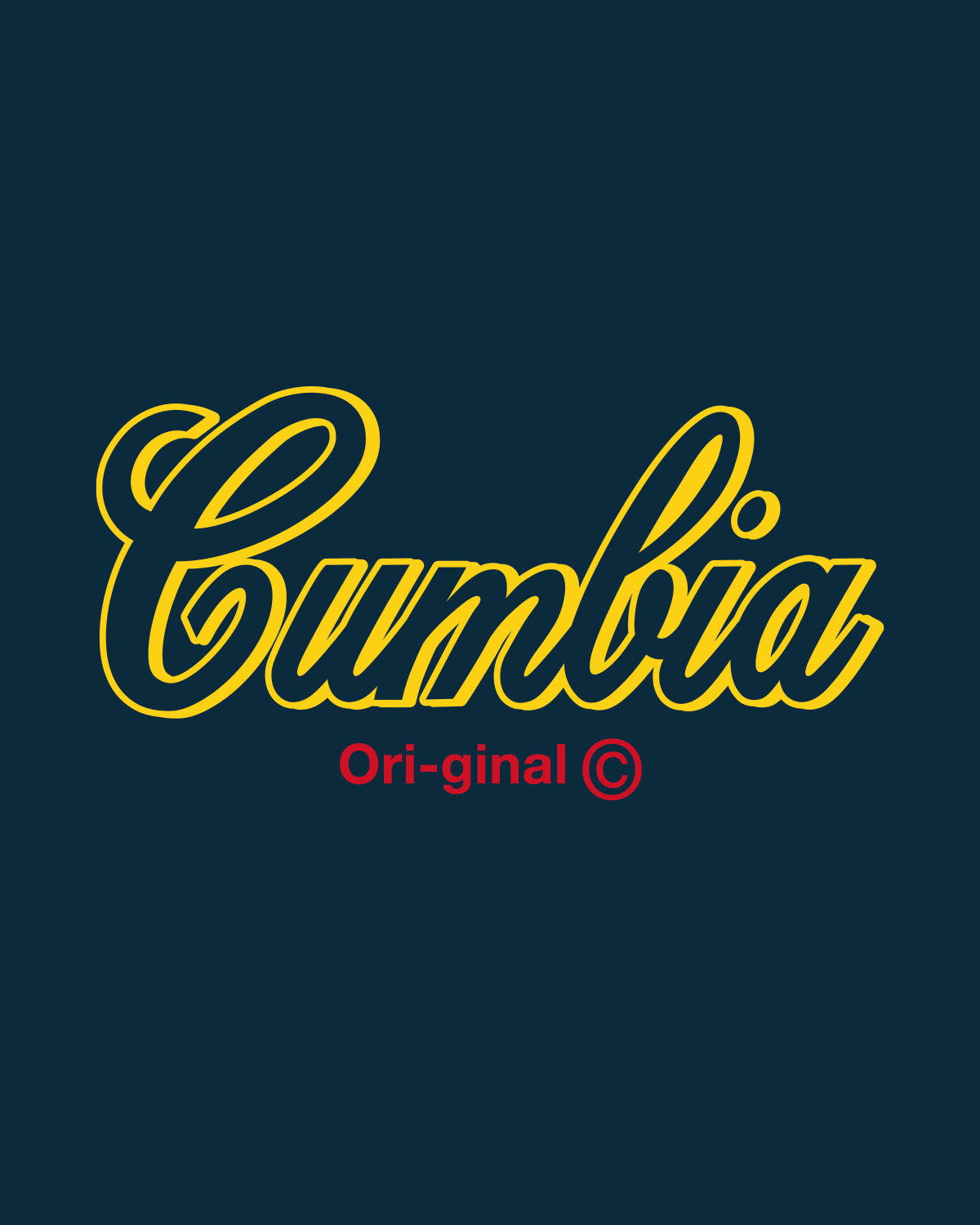 Cumbia Medium Fit T-shirt (Yellow Gold/Red/Navy)