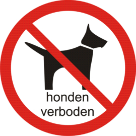 Kunststof bord - Honden verboden
