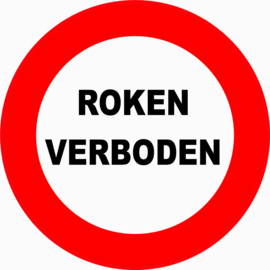 Kunststof bord - Roken verboden
