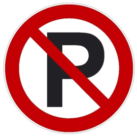 Kunststof bord - Verboden te parkeren