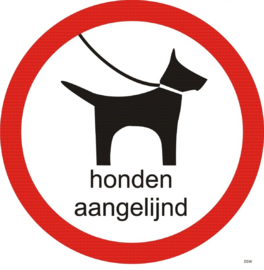Kunststof bord - Honden Aangelijnd