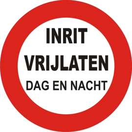 Kunstof bord - Inrit vrijlaten dag en nacht