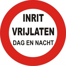 INRIT VRIJ LATEN DAG EN NACHT