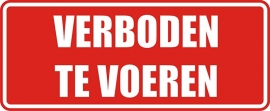 VERBODEN TE VOEREN