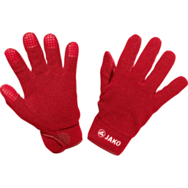 Fleece spelershandschoenen rood (1232/01)