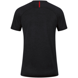 JAKO T-shirt Challenge noir mélange/rouge (6121/502)