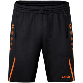 JAKO Short d'entraînement Challenge noir/orange fluo (8521/807)