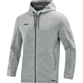 JAKO Veste à capuchon Premium Basics  gris clair mélange 6829/40