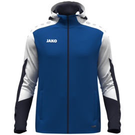 JAKO Jas met kap Dynamic royal/wit/marine (6870/405) (NIEUW)