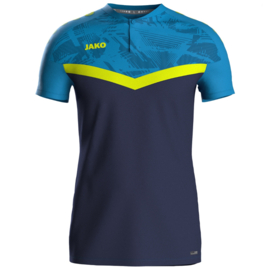 JAKO Polo Iconic marine JAKO-blauw/fluogeel (6324/914) - LEVERBAAR VANAF APRIL 