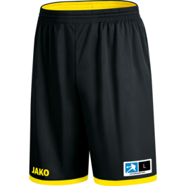 JAKO Reversible short Change 2.0 zwart/citroen (4451/03)