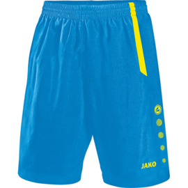 JAKO Short Turin JAKO blauw/fluogeel (4462/83) - SALE