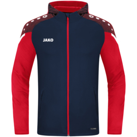 JAKO Veste à capuchon Performance marine/rouge (6822/909)