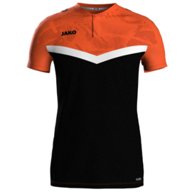 JAKO Polo Iconic zwart/fluo oranje (6324/807)