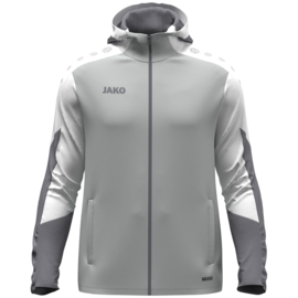 JAKO Jas met kap Dynamic lichtgrijs/wit/steengrijs (6870/837) (NIEUW)