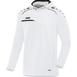 JAKO Sweater met kap Prestige wit/zwart (8858/00) (SALE)