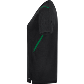 JAKO T-shirt Challenge noir mélange/vert sport (6121/503)