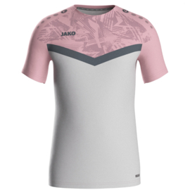 JAKO T-shirt Iconic zachtgrijs/antiek roze/anthra light (6124/851) - LEVERBAAR VANAF APRIL