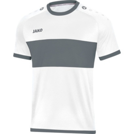 JAKO Shirt Boca KM wit-steengrijs 4213/40