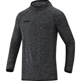 JAKO Sweater met kap Active Basics zwart gemeleerd (8849/08) - RONDE PRIJS