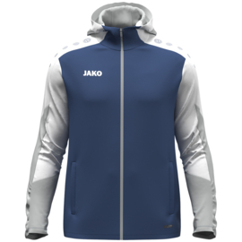 JAKO Jas met kap Dynamic nachtblauw/wit/lichtgrijs (6870/921) (NIEUW)