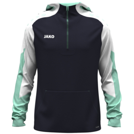 JAKO Sweater met kap Dynamic marine/wit/munt (6770/915) (NIEUW)