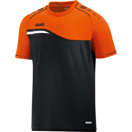 JAKO T-shirt Competition 2.0  zwart/fluo oranje (6118/19) (SALE)
