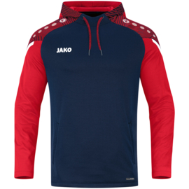 JAKO Sweater met kap Performance marine/rood (6722/909)