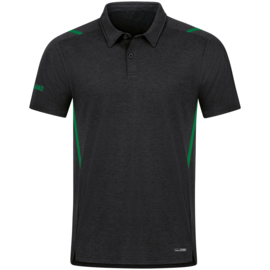 JAKO Polo Challenge noir mélange/vert sport (6321/503)