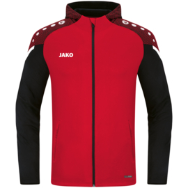 JAKO Jas met kap Performance rood/zwart (6822/101)